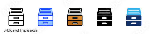 Task Archive Icon Collection With Multiple Styles