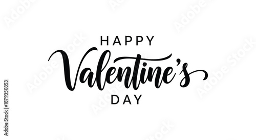 A striking black and white valentine s day lettering design featuring elegant cursive typography a silhouette