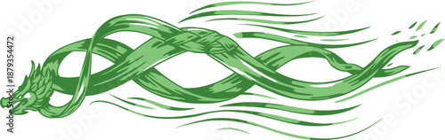 Stunning Green Dragon Illustration
