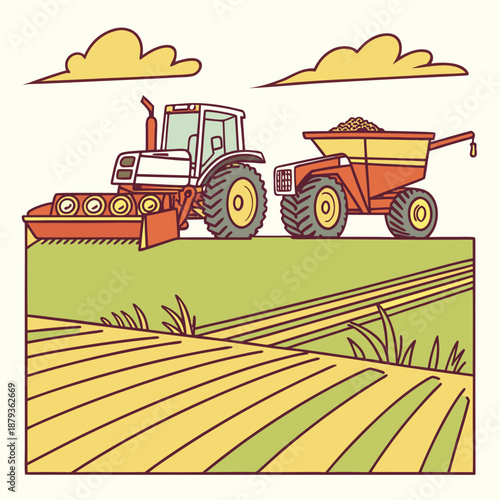 Agricultural harvest scene