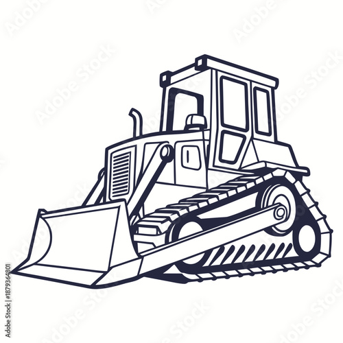 Construction bulldozer