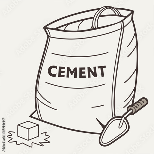 Cement bag illustration