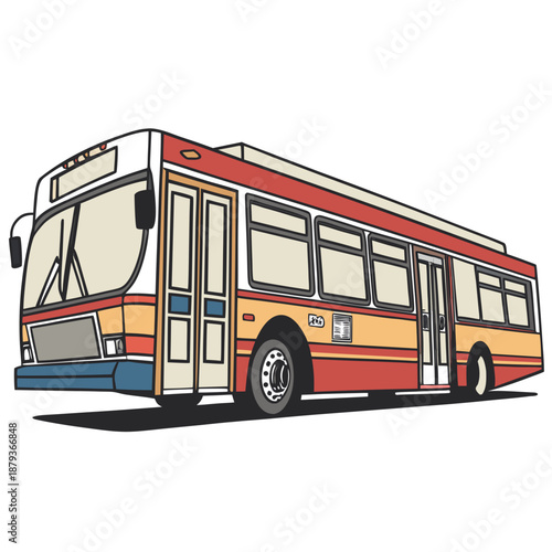 Illustrated city bus