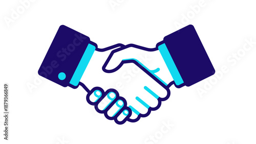Two hands shaking in a gesture of agreement and partnership, symbolizing a successful business deal or collaboration.