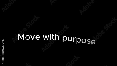 Inspirational quote on black background with dynamic text