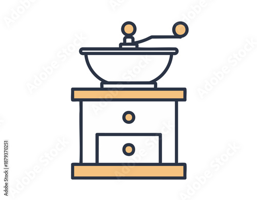 Single icon flat vector of coffee grinder