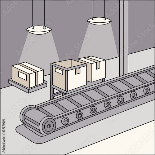 Industrial conveyor belt system