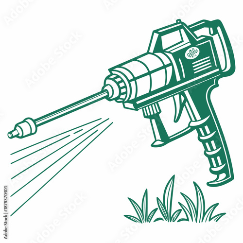 Garden sprayer in action