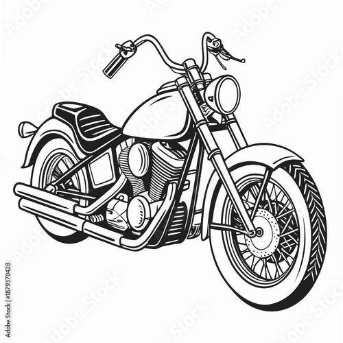 Classic motorcycle illustration