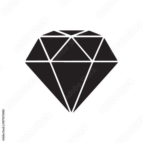 Vector Illustration of a Diamond Icon on white back ground