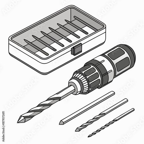 Electric drill with accessories