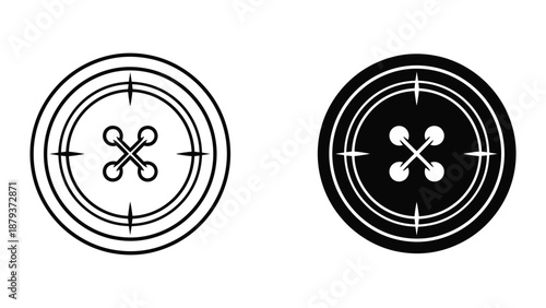 Simple black and white target icon design