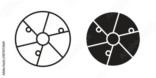 Perpetual motion icons for web design set in black stroke and solid style. EPS10