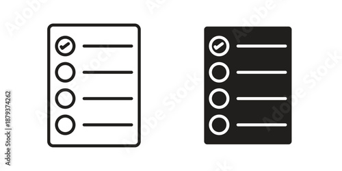 Quota icons for web design set in black stroke and solid style. EPS10