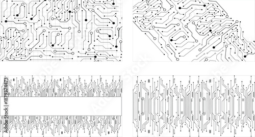 Abstract web design banner. Modern graphic template for websites. High tech futuristic technology background. Cyber security for business and internet projects. 