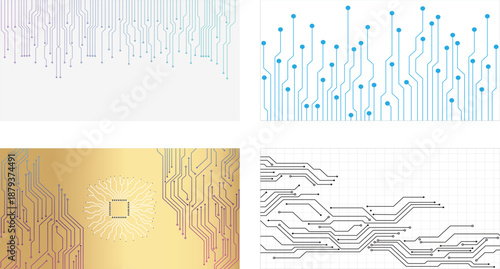 Abstract web design banner. Modern graphic template for websites. High tech futuristic technology background. Cyber security for business and internet projects. 