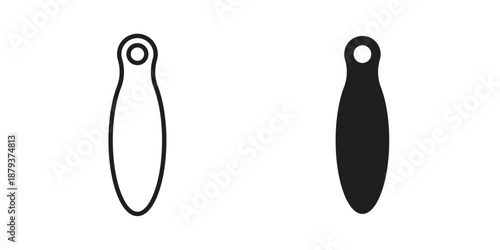 Shoehorn icons for web design set in black stroke and solid style. EPS10