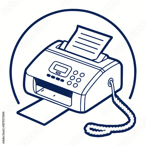 Fax machine illustration