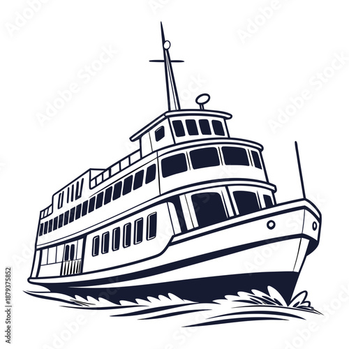 Illustrated ferry boat