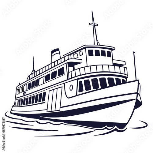 Illustrated ferry boat