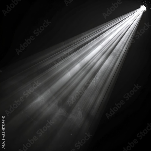 Dramatic Spotlight Illuminating Darkness - A Beacon of Hope and Focus.