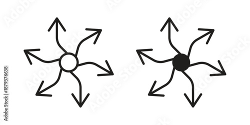 Versatile icons for web design set in black stroke and solid style. EPS10