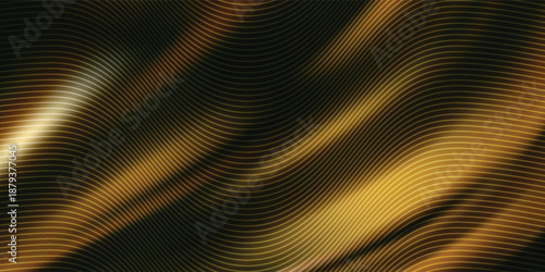 Warm Abstract Bokeh Lights With Golden Circles And Gentle Wave Overlay modern illustration