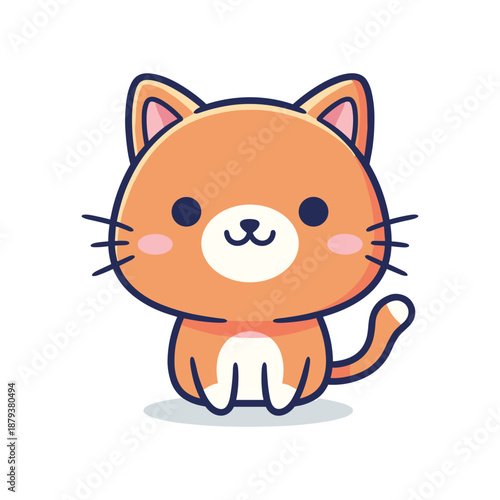 Adorable Cartoon Cat Illustration