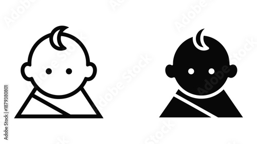 Simple baby icon design