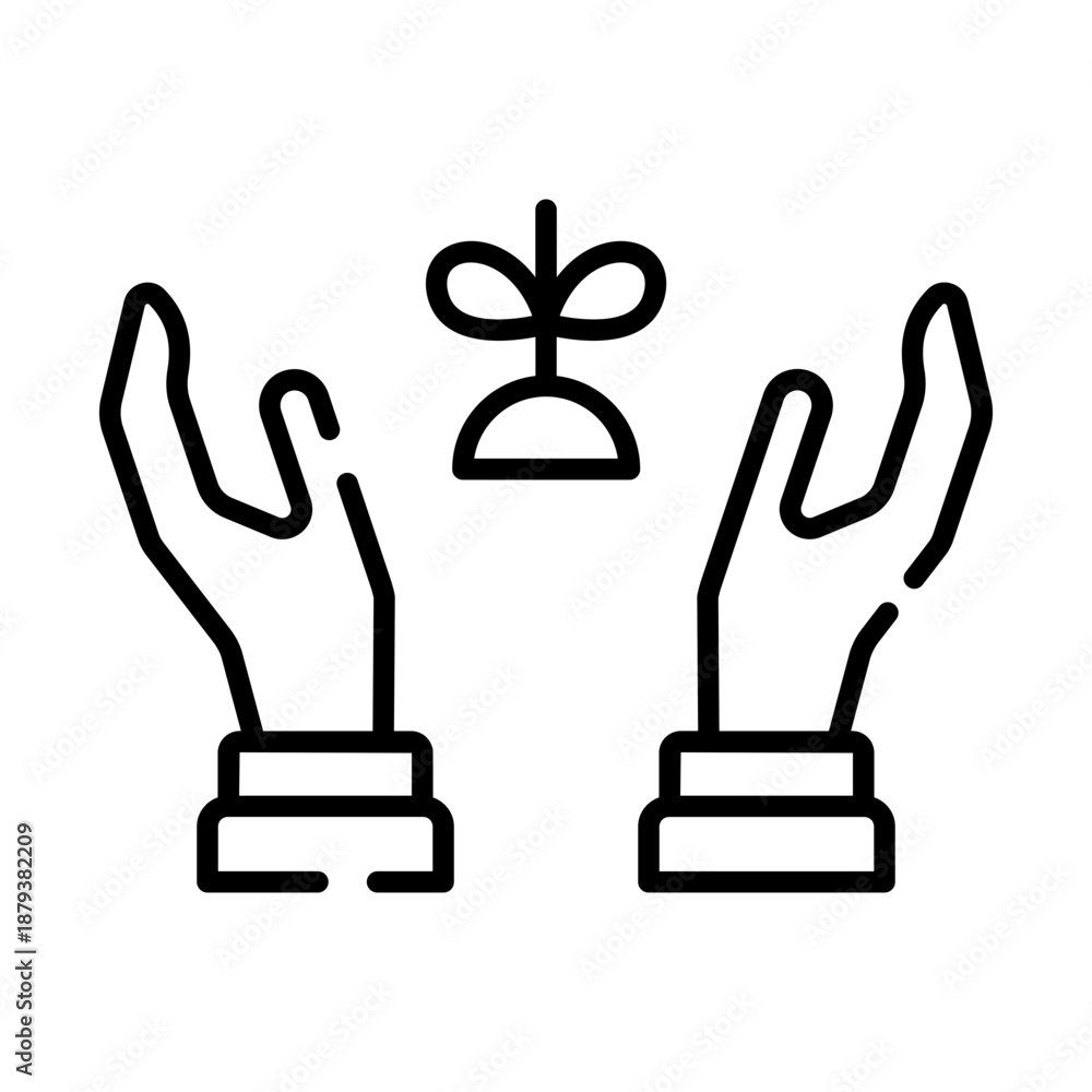 Obraz premium Save the forest icon