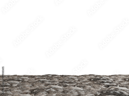 Photos Rough Stone Terrain Isolated PNG, Natural Rocky Floor Foreground for Interior Mo