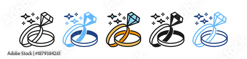 Wedding Rings multiple icon