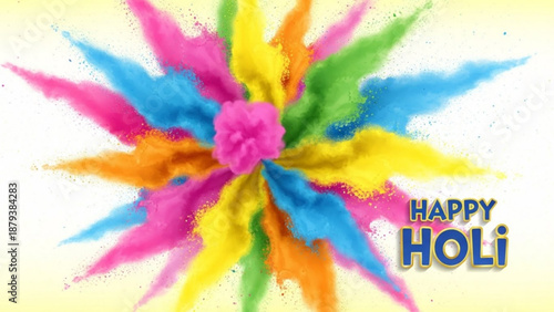 Vibrant Holi Celebration Colors Explosive Festive Background