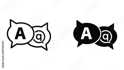 Communication and messaging concept with speech bubbles