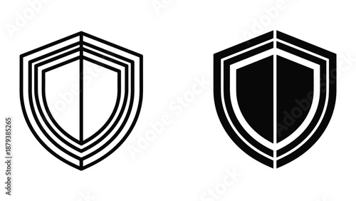 Shield logo design template vector illustration