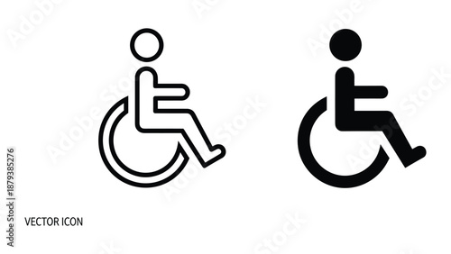 Disabled person symbol in wheelchair