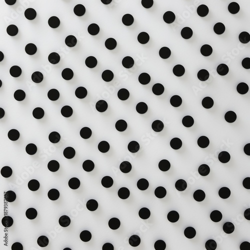 Seamless Pattern of Black Dots on White Background - Minimalist Design