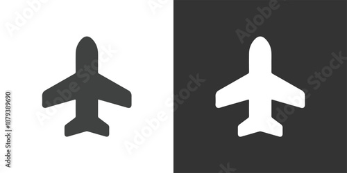 Airplane icon. Solid glyph series icon