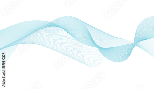 Abstract vector background with smooth color waves. Smoke wavy lines. Blue wave vector illustration. Design elements.