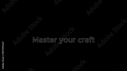 Stunning typography in modern minimalist design sequence