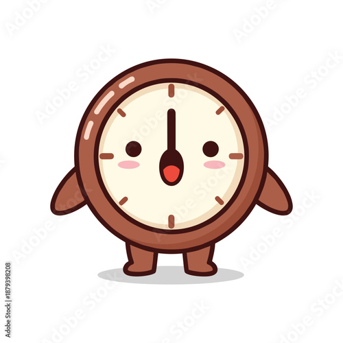 Cartoon Alarm Clock Character Illustration