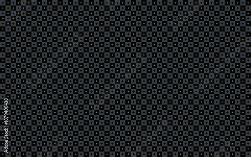 Geometric abstract seamless pattern with mini star and cut square, hazy blue and brown on black background. Vector illustration, for masculine shirt lady dress cloth cover decoration textile wallpaper