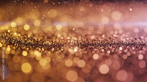 Wallpaper Mural Abstract golden glitter particles background animation Torontodigital.ca