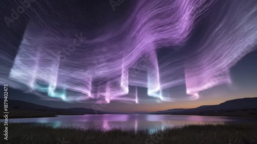 Wallpaper Mural Spectacular Aurora Borealis Display Over Calm Lake at Night Torontodigital.ca