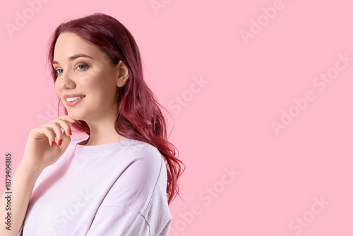 Beautiful young woman with ...