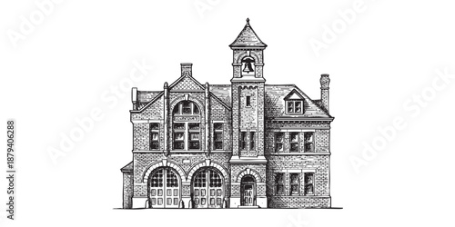Historic Brick Fire Station Building