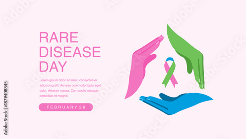 vector world rare disease day background template