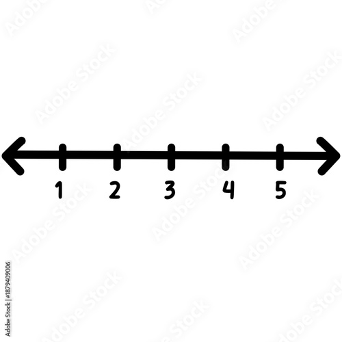 Number line 1 to 5 great for kindergarten lessons, tracing exercises, and playful children’s number recognition designs.