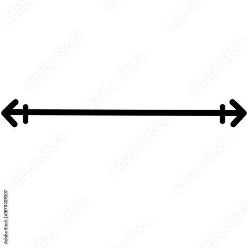 Blank double-arrow number line perfect for customizable worksheets, ruler concepts, and flexible elementary math use.