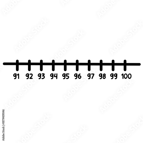 Dotted negative number line from -70 to -61 suitable for tracing exercises, number recognition, and early math skills.
